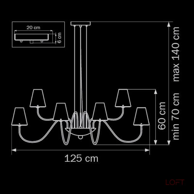 Подвесная люстра INNIS CH D125 Gold