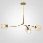 Люстра на штанге Сrumpled Glass Bubble Chandelier Gold 3
