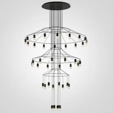 Подвесной светильник Vibia Wireflow Chandelier 0378 LED Suspension 42 lamp