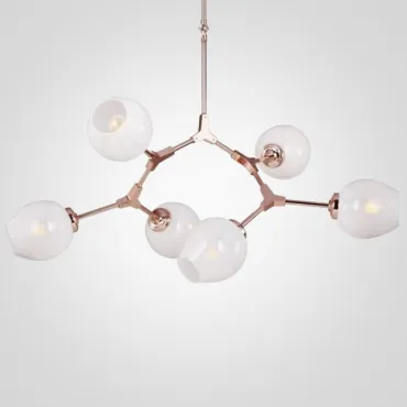 Люстра на штанге Branching Bubble Chandelier 6 Milk Люстра на штанге Branching Bubble Chandelier 6 Milk