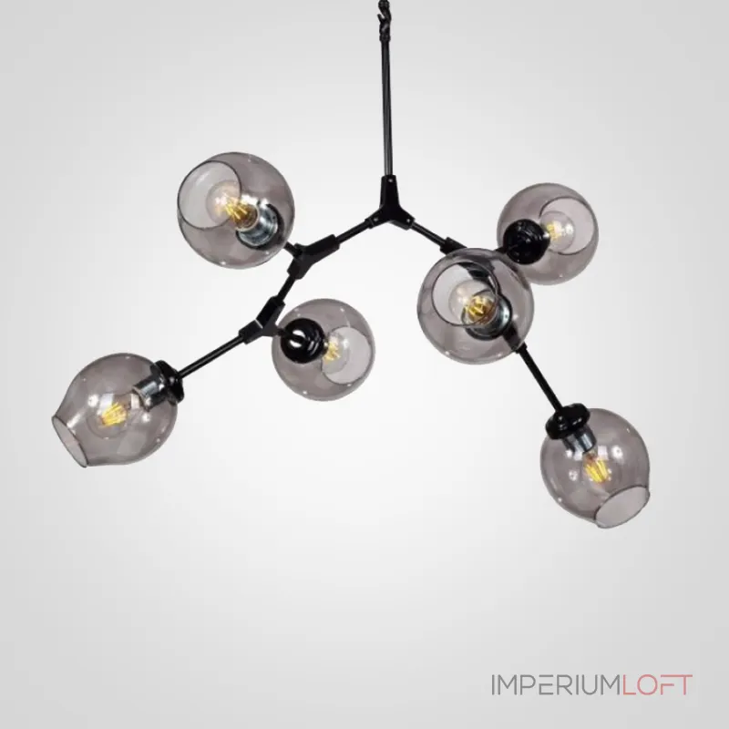 Люстра на штанге Branching Bubble Chandelier 6 Black Люстра на штанге Branching Bubble Chandelier 6 Black