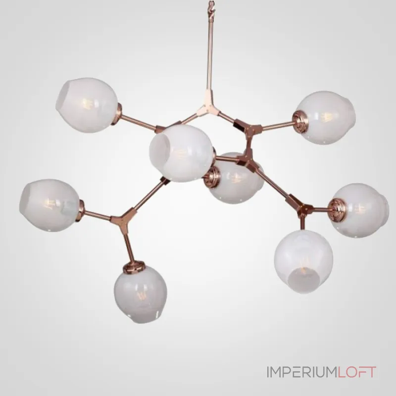 Люстра на штанге Branching Bubble Chandelier 8 Milk Люстра на штанге Branching Bubble Chandelier 8 Milk