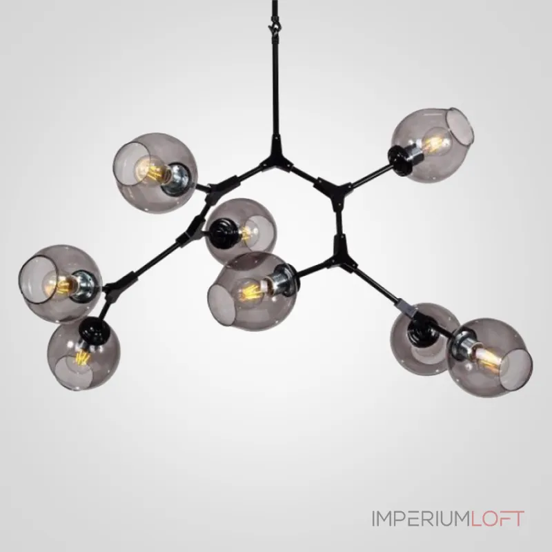Люстра на штанге branching bubble Chandelier 8 Black Люстра на штанге branching bubble Chandelier 8 Black