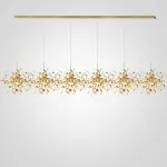 Подвесной светильник Tezani Argent Suspension Linear Gold 6L 210
