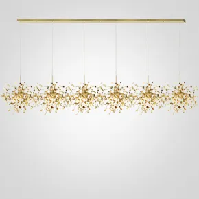 Подвесной светильник Tezani Argent Suspension Linear Gold 6L 210 Подвесной светильник Tezani Argent Suspension Linear Gold 6L 210