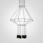 Подвесной светильник Via Wireflow polyhedral 0307 Pendan Light от ImperiumLoft