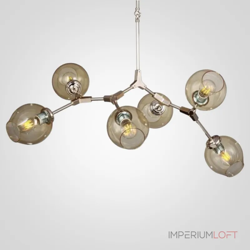 Люстра на штанге Branching Bubble Chandelier 6 Amber Люстра на штанге Branching Bubble Chandelier 6 Amber