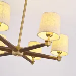 Люстра на штанге Jorgenson D85 Beige/Dark wood