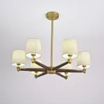 Люстра на штанге Jorgenson D85 Beige/Dark wood