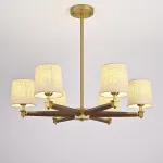 Люстра на штанге Jorgenson D85 Beige/Dark wood