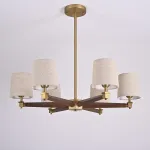 Люстра на штанге Jorgenson D85 Beige/Dark wood