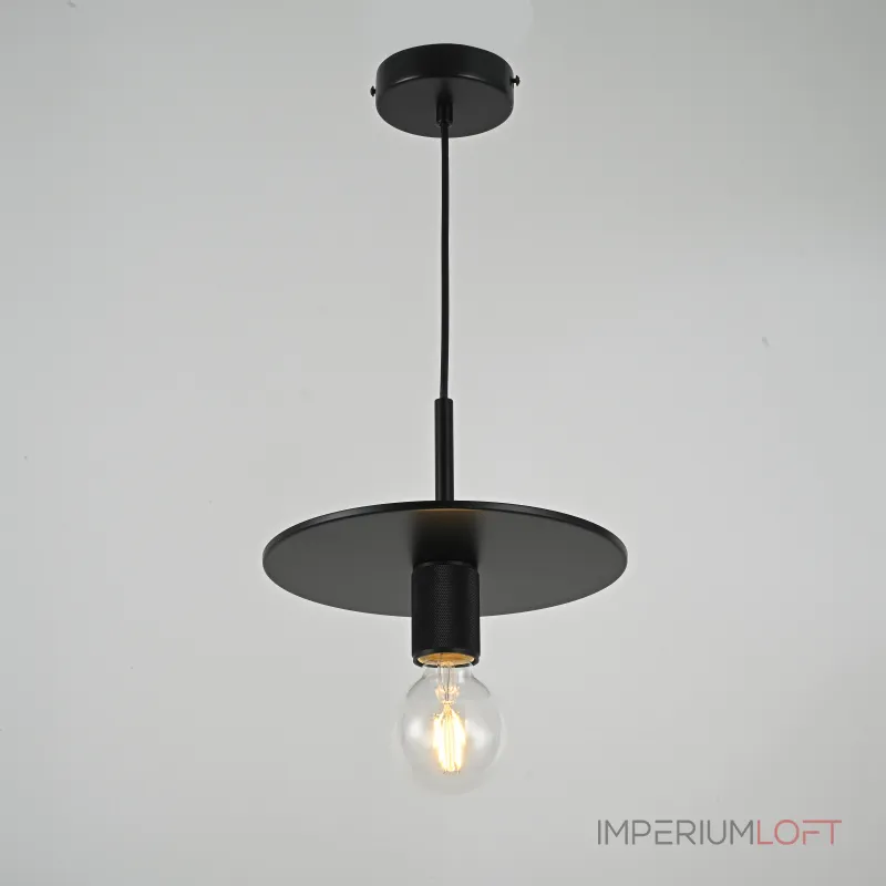 Подвесной светильник RH Utilitaire Disk Shade Pendant Black от ImperiumLoft Подвесной светильник RH Utilitaire Disk Shade Pendant Black от ImperiumLoft