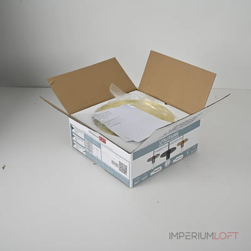 Подвесной светильник RH Utilitaire Disk Shade Pendant Brass от ImperiumLoft