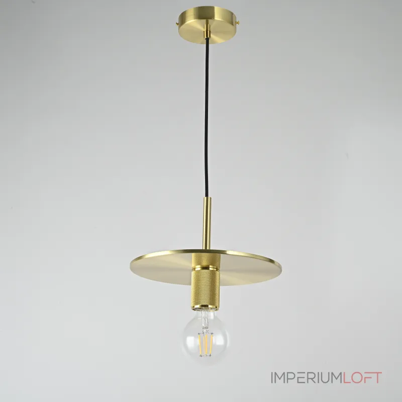 Подвесной светильник RH Utilitaire Disk Shade Pendant Brass от ImperiumLoft