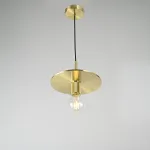 Подвесной светильник RH Utilitaire Disk Shade Pendant Brass от ImperiumLoft