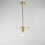 Подвесной светильник RH Utilitaire Disk Shade Pendant Brass от ImperiumLoft