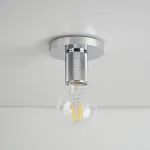 Потолочный светильник RH Utilitaire Socket Flushmount Silver от ImperiumLoft