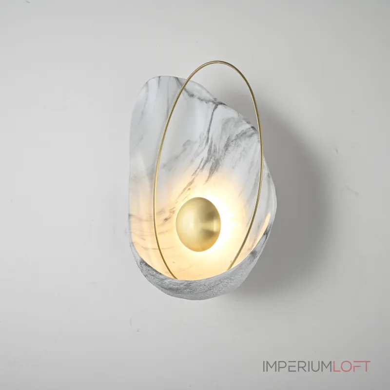 Настенный светильник CLAM Белый мрамор от ImperiumLoft Настенный светильник CLAM Белый мрамор от ImperiumLoft