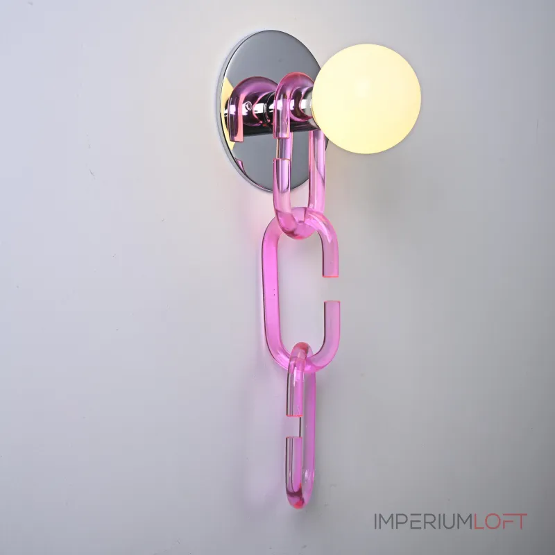 Настенный светильник CHAIN WALL Розовый от ImperiumLoft