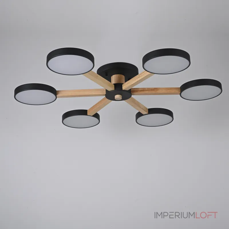 Потолочная люстра TURNA 6 Black от ImperiumLoft