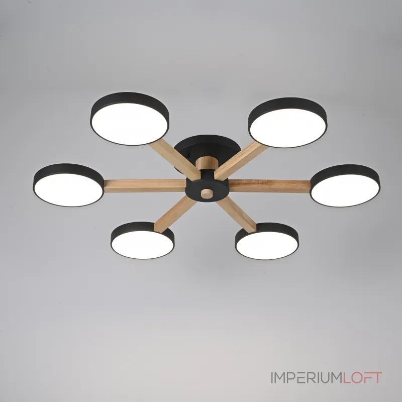 Потолочная люстра TURNA 6 Black от ImperiumLoft