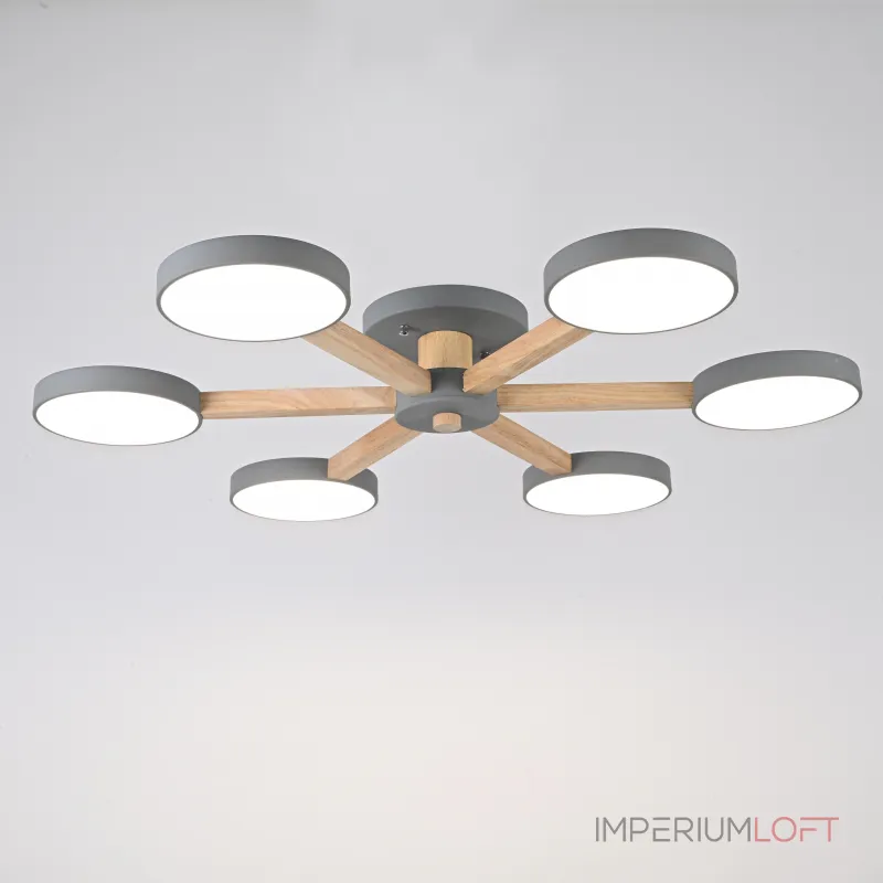 Потолочная люстра TURNA 6 Gray от ImperiumLoft