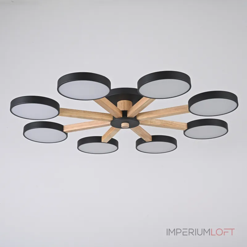 Потолочная люстра TURNA 8 Black от ImperiumLoft