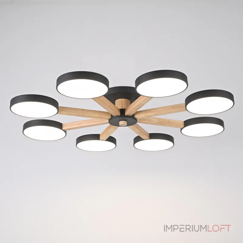 Потолочная люстра TURNA 8 Black от ImperiumLoft