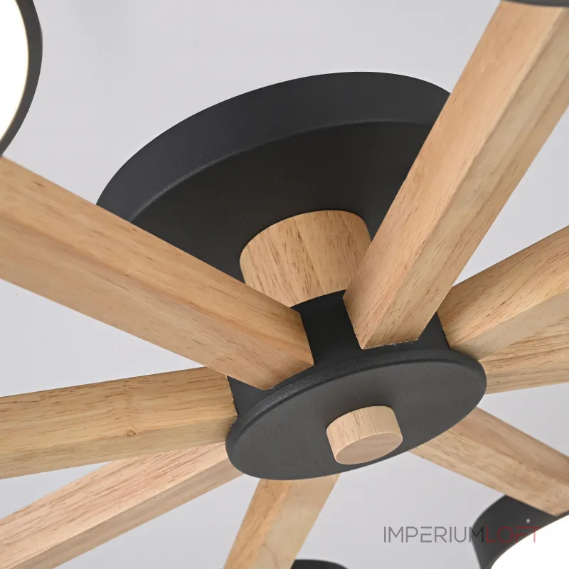 Потолочная люстра TURNA 8 Black от ImperiumLoft