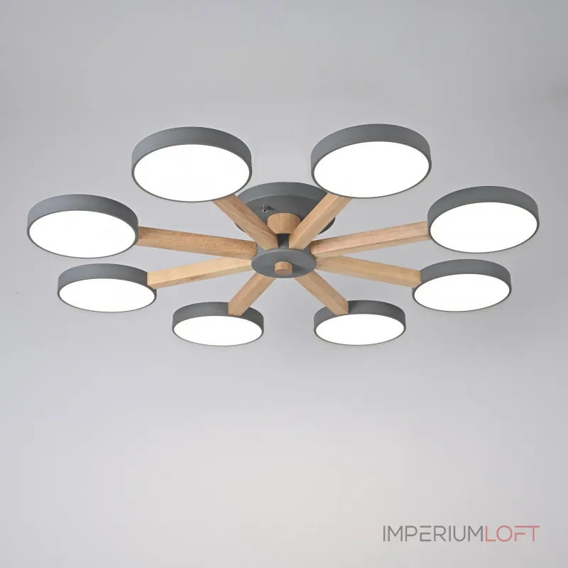 Потолочная люстра TURNA 8 Gray от ImperiumLoft