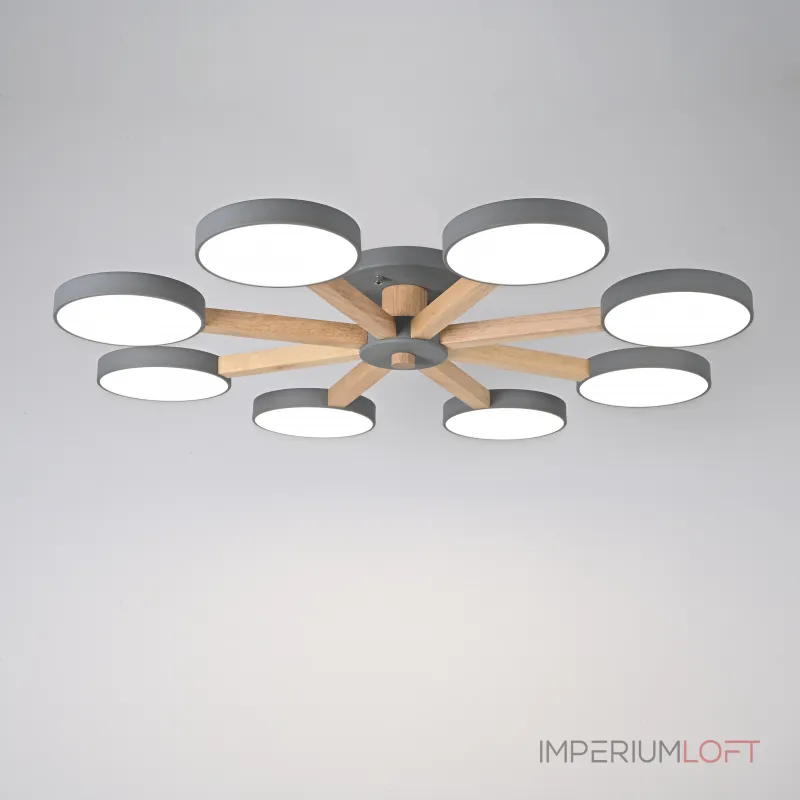 Потолочная люстра TURNA 8 Gray от ImperiumLoft