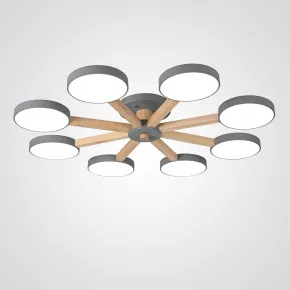 Потолочная люстра TURNA 8 Gray