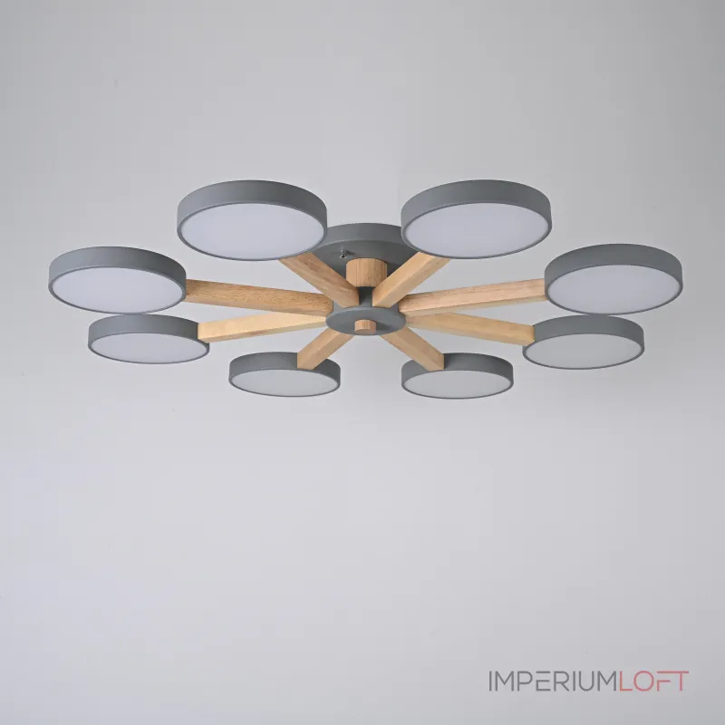 Потолочная люстра TURNA 8 Gray от ImperiumLoft