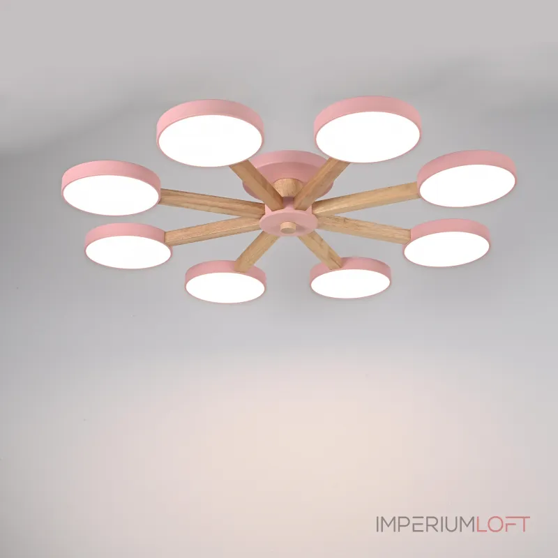 Потолочная люстра TURNA 8 Pink от ImperiumLoft Потолочная люстра TURNA 8 Pink от ImperiumLoft