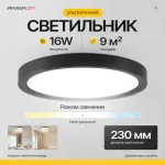 Потолочный светильник SLIM D23 Черный от ImperiumLoft