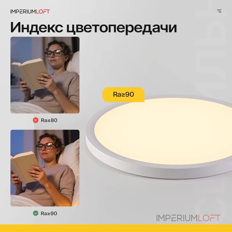 Потолочный светильник SLIM D40 Белый от ImperiumLoft