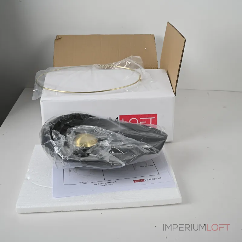 Настенный светильник CLAM Черный мрамор от ImperiumLoft