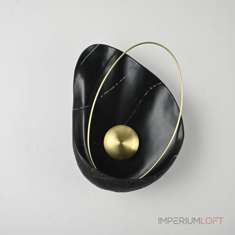 Настенный светильник CLAM Черный мрамор от ImperiumLoft