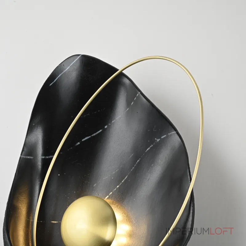 Настенный светильник CLAM Черный мрамор от ImperiumLoft