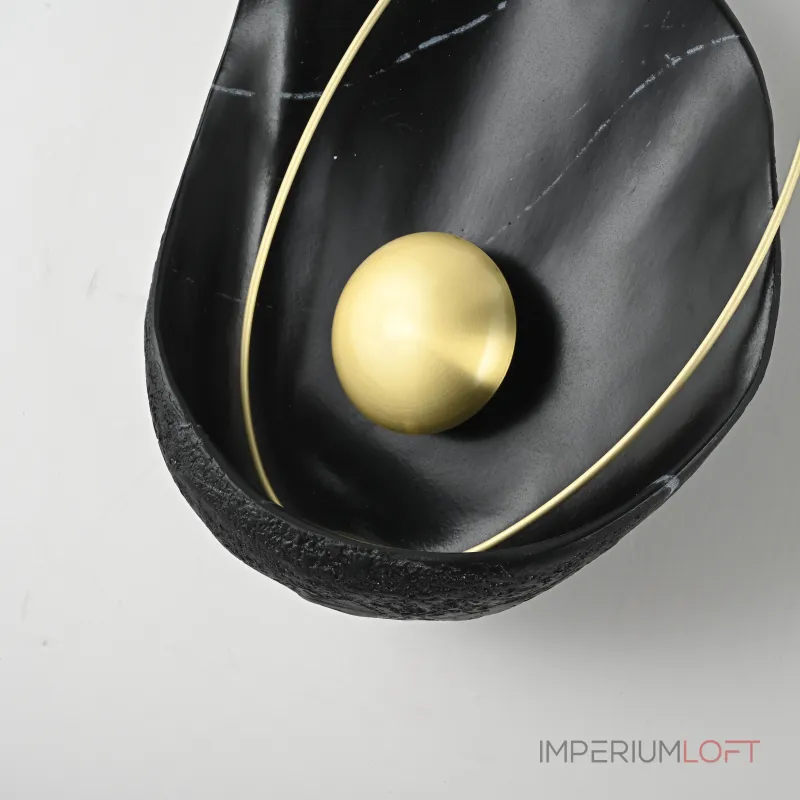 Настенный светильник CLAM Черный мрамор от ImperiumLoft