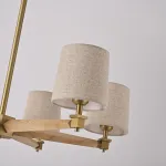 Люстра на штанге Jorgenson D85 Beige/Light wood