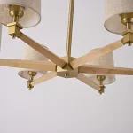 Люстра на штанге Jorgenson D85 Beige/Light wood
