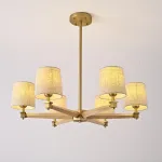 Люстра на штанге Jorgenson D85 Beige/Light wood