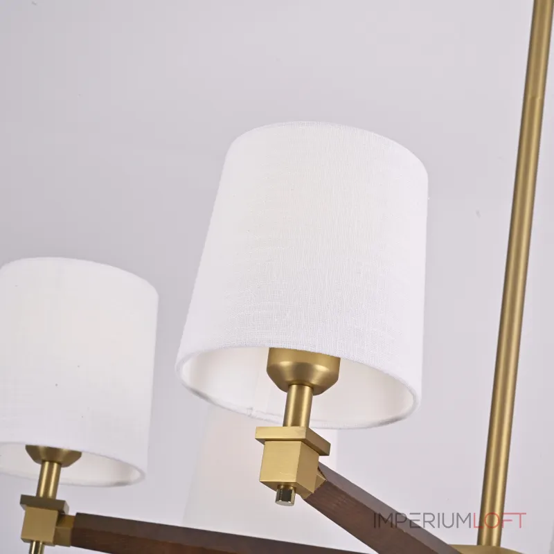 Люстра на штанге Jorgenson D85 White/Dark wood