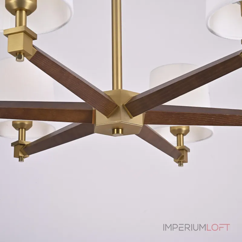 Люстра на штанге Jorgenson D85 White/Dark wood