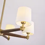 Люстра на штанге Jorgenson D85 White/Dark wood