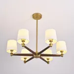 Люстра на штанге Jorgenson D85 White/Dark wood