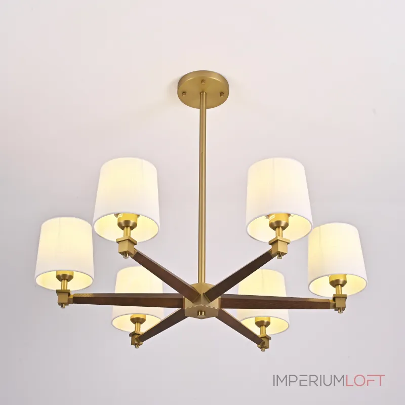 Люстра на штанге Jorgenson D85 White/Dark wood