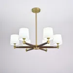 Люстра на штанге Jorgenson D85 White/Dark wood