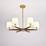 Люстра на штанге Jorgenson D85 White/Dark wood